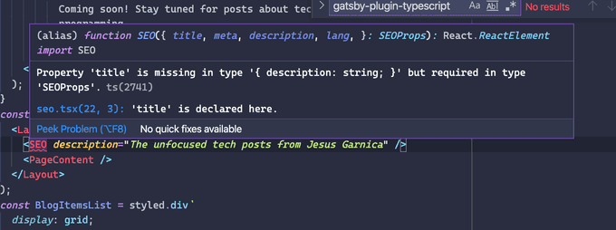 typescript prop checking